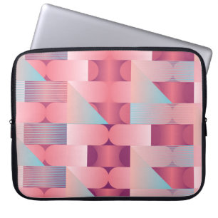 Housse Pour Ordinateur Portable Motif géométrique de surface avec triangles, cercl
