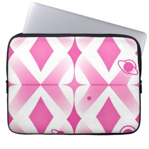 Housse Pour Ordinateur Portable Motif géométrique d'espace rose