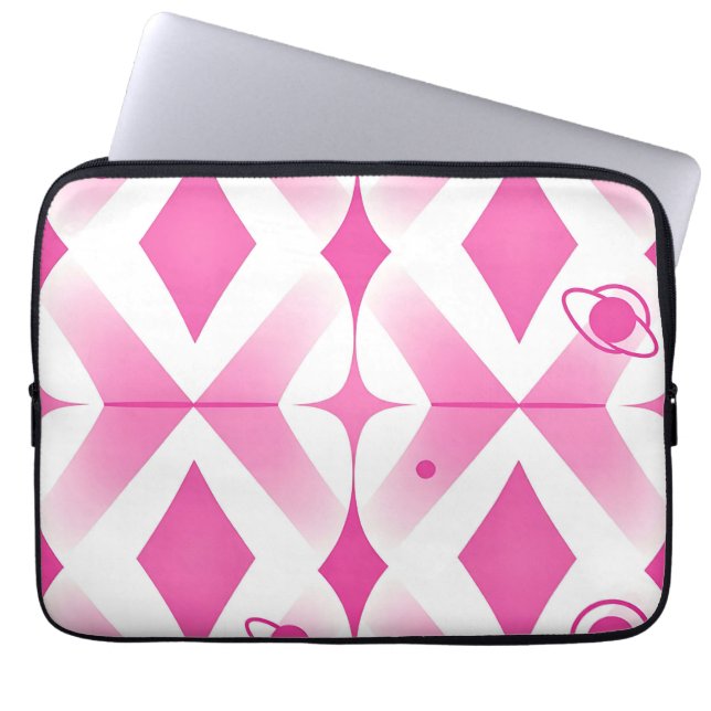 Housse Pour Ordinateur Portable Motif géométrique d'espace rose (Devant)