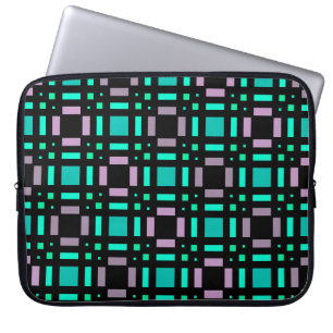 Housse Pour Ordinateur Portable Motif géométrique en vert et en couleurs géométriq