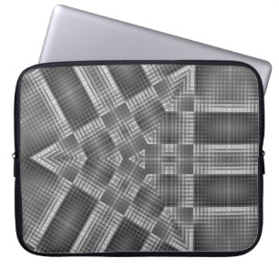 Housse Pour Ordinateur Portable Motif géométrique gris