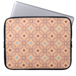 Housse Pour Ordinateur Portable Motif géométrique interversible rose et bleu rétro