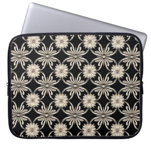 Housse Pour Ordinateur Portable Motif géométrique noir et blanc