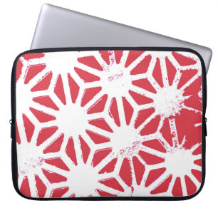 Housse Pour Ordinateur Portable Motif géométrique rouge