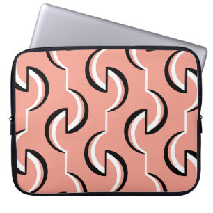 Housse Pour Ordinateur Portable Motif géométrique sans couture avec lignes ondul