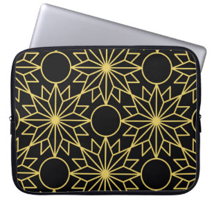 Housse Pour Ordinateur Portable Motif géométrique transparent avec wi doré stylisé