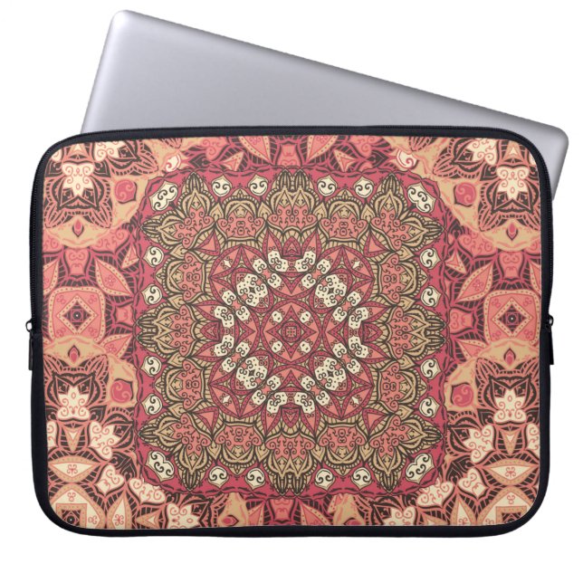 Housse Pour Ordinateur Portable Motif indien abstrait médaillon. Boho et gypsy  (Devant)