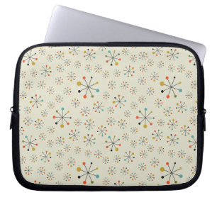 Housse Pour Ordinateur Portable Motif inspiré atomique de la moitié du siècle