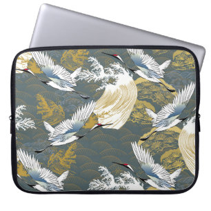 Housse Pour Ordinateur Portable Motif japonais. Arrière - plan à motif traditionne