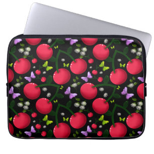 Housse Pour Ordinateur Portable Motif joli papillon Cerise, Fruit Kawaii brillant