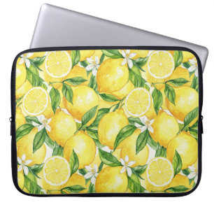 Housse Pour Ordinateur Portable Motif Lemon Aquarelle Amalfi Sunshine