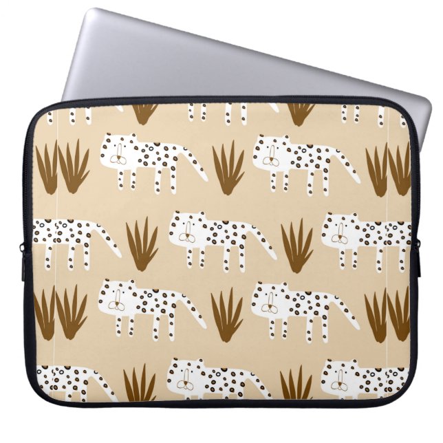Housse Pour Ordinateur Portable Motif léopard (Devant)