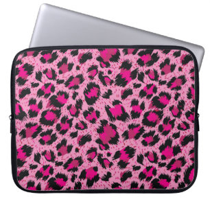 Housse Pour Ordinateur Portable Motif léopard rose luxueux sans charme.