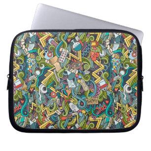 Housse Pour Ordinateur Portable Motif Médicale d'icône d'art abstrait