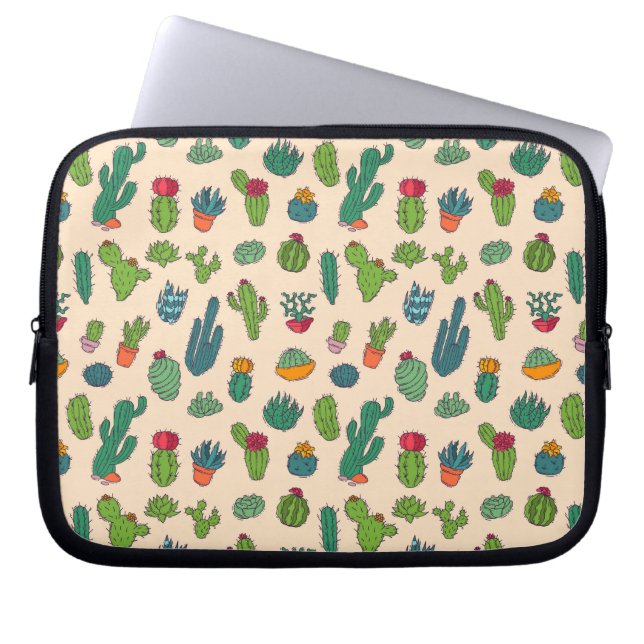 Housse Pour Ordinateur Portable Motif mignon de position de cactus (Devant)