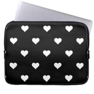 Housse Pour Ordinateur Portable Motif minimaliste noir et blanc