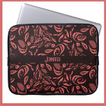 Housse Pour Ordinateur Portable Motif moderne noir, rouge chaud<br><div class="desc">Motif moderne noir et chaud rouge goutte à goutte.</div>