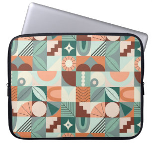 Housse Pour Ordinateur Portable Motif mosaïque abstrait géométrique sans couture.