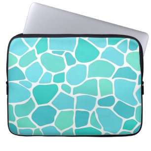 Housse Pour Ordinateur Portable Motif mosaïque de verre de mer turquoise aqua