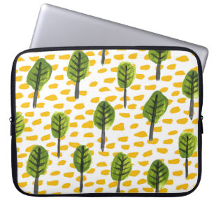 Housse Pour Ordinateur Portable Motif Naïve Green Black Tree