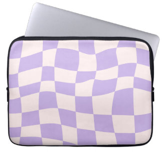 Housse Pour Ordinateur Portable Motif ondulé violet rétro