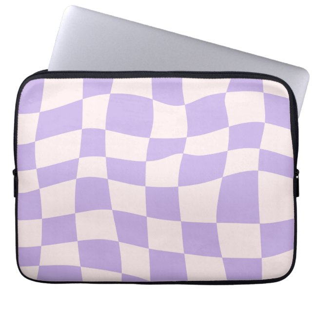 Housse Pour Ordinateur Portable Motif ondulé violet rétro (Devant)