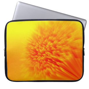 Housse Pour Ordinateur Portable Motif orange et jaune sur manche d'ordinateur port