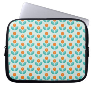 Housse Pour Ordinateur Portable Motif orange géométrique de style scandinave