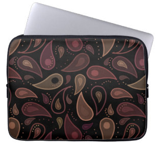 Housse Pour Ordinateur Portable Motif Paisley Moderne Élégant Foncé