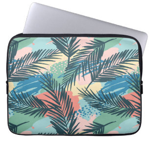 Housse Pour Ordinateur Portable Motif Pastel Tropical Leaf