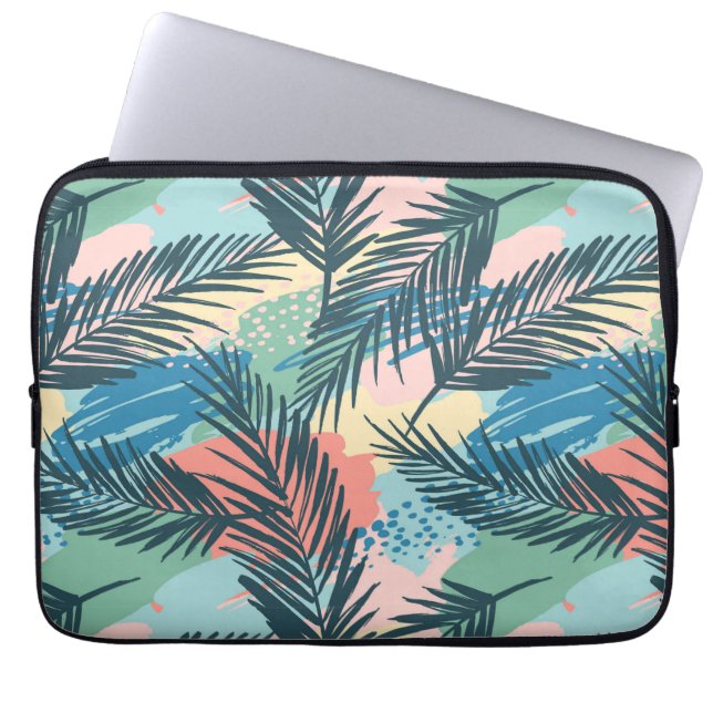 Housse Pour Ordinateur Portable Motif Pastel Tropical Leaf (Devant)