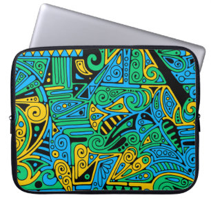 Housse Pour Ordinateur Portable Motif Peint À La Main Et Numériquement Art 21