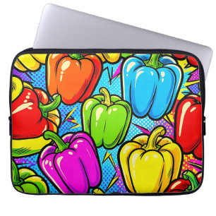 Housse Pour Ordinateur Portable Motif Poivrons Pop Art