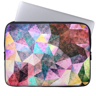 Housse Pour Ordinateur Portable Motif polygonal en marbre