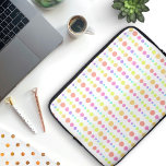 Housse Pour Ordinateur Portable Motif Rainbow Pastel Dots<br><div class="desc">Un motif de cercles arc-en-ciel aux couleurs pastel. Toutes de formes et de tailles différentes,  elles sont aménagées dans un motif rétro.</div>