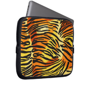 Housse Pour Ordinateur Portable Motif rayé d'impression de fourrure de tigre
