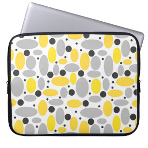 Housse Pour Ordinateur Portable motif rétro haricot gris jaune pour décoration à d