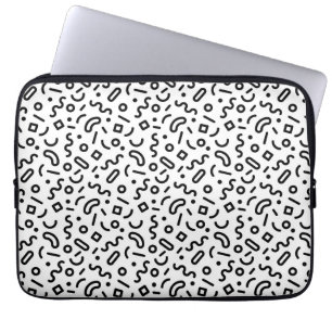 Housse Pour Ordinateur Portable Motif Retro Squiggle