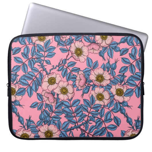 Housse Pour Ordinateur Portable Motif rose de chien (Devant)