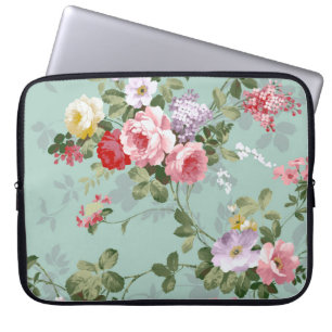 Housse Pour Ordinateur Portable Motif rouge-rose élégant vintage de roses