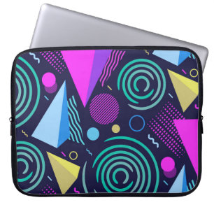 Housse Pour Ordinateur Portable Motif sans couture avec différents types géométriq