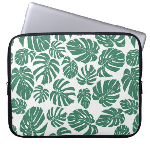 Housse Pour Ordinateur Portable Motif sans couture avec feuilles de Monstera. Déco