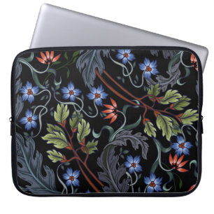 Housse Pour Ordinateur Portable Motif sans couture avec fleurs dans le style art d