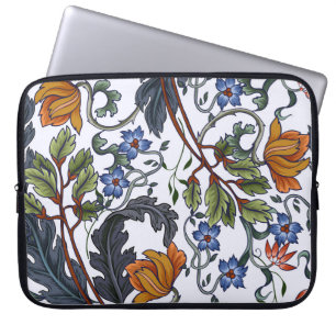 Housse Pour Ordinateur Portable Motif sans couture avec fleurs dans le style art d