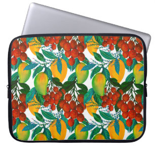 Housse Pour Ordinateur Portable Motif sans couture avec une mangue fraîche et exot