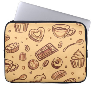 Housse Pour Ordinateur Portable Motif sans couture de boulangerie