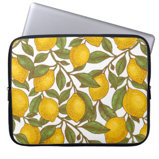 Housse Pour Ordinateur Portable Motif sans couture de citron