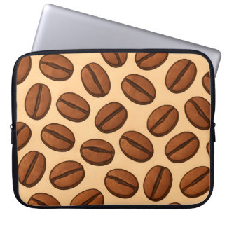 Housse Pour Ordinateur Portable Motif sans couture de grains de café | Café Brun C