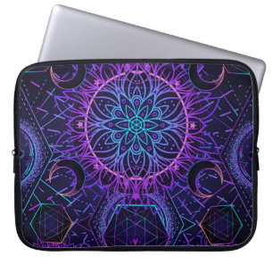 Housse Pour Ordinateur Portable Motif sans couture de la Géométrie Sacrée. Symbole
