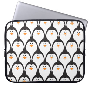 Housse Pour Ordinateur Portable Motif sans couture de pingouin.